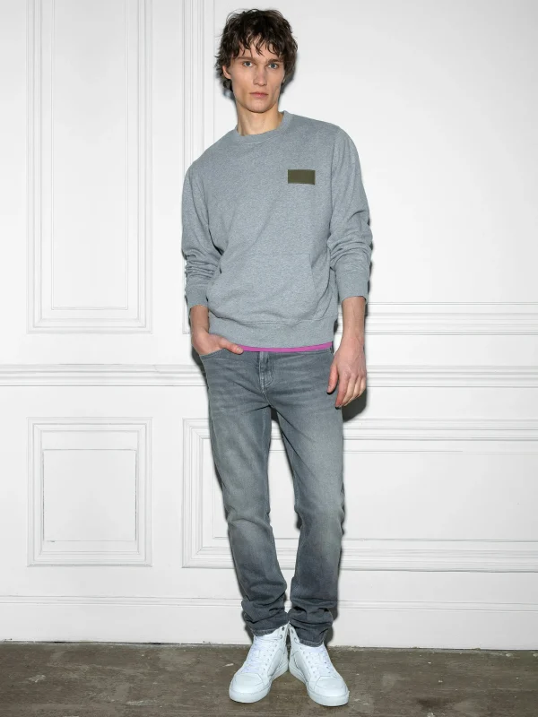 Zadig&Voltaire Aime Sweatshirt Gris chine Sale