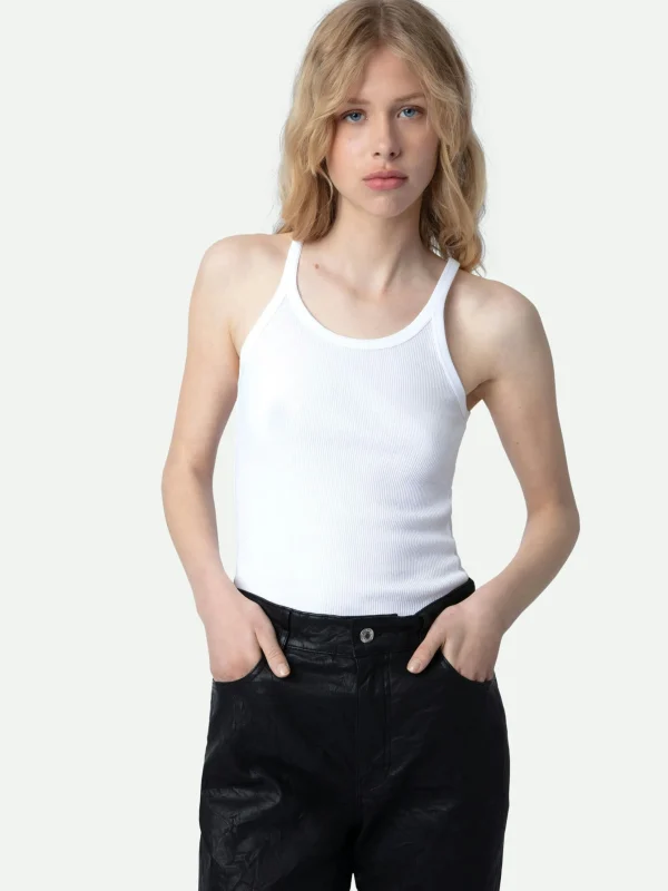 Zadig&Voltaire Alba Tank Top White Discount
