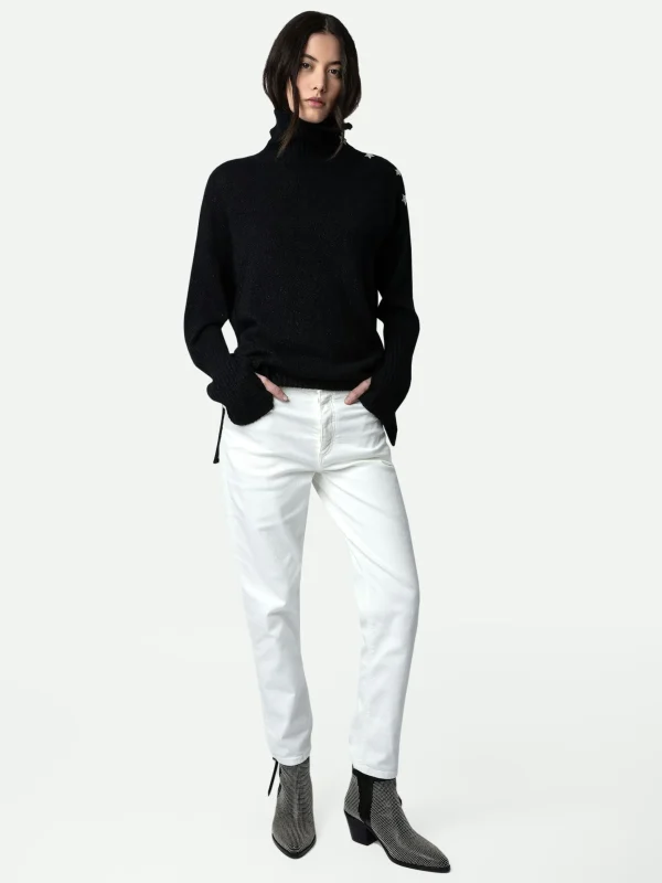 Zadig&Voltaire Alma Jewelled Cashmere Sweater Black Cheap