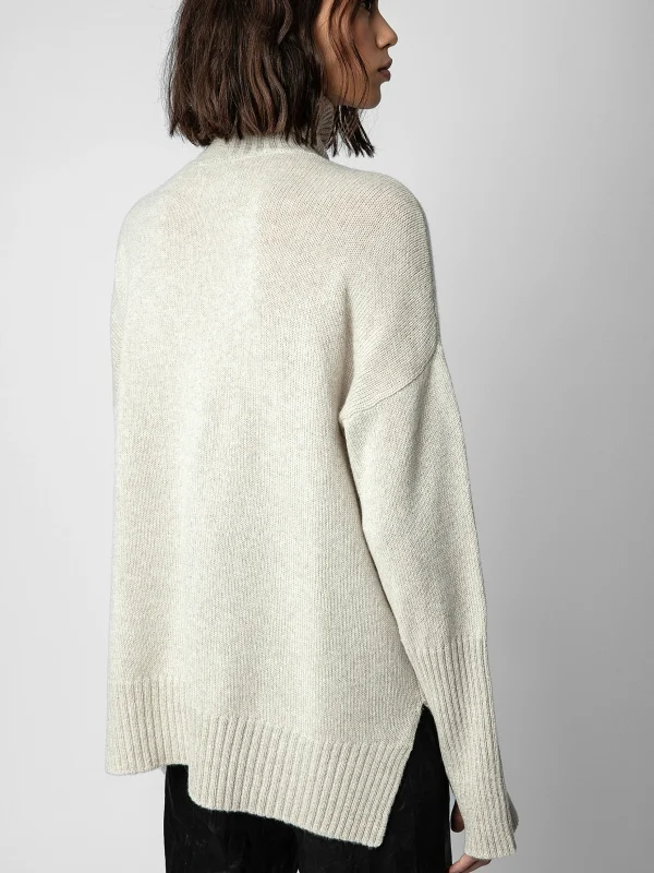 Zadig&Voltaire Alma Jewelled Cashmere Sweater Mastic Best