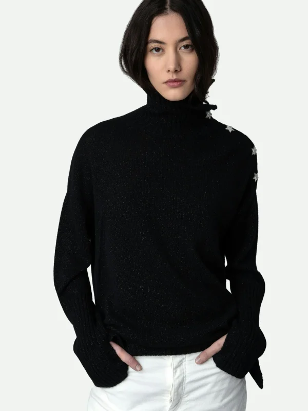 Zadig&Voltaire Alma Jewelled Cashmere Sweater Black Cheap