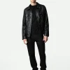Zadig&Voltaire Base Crinkled Leather Jacket Black Outlet