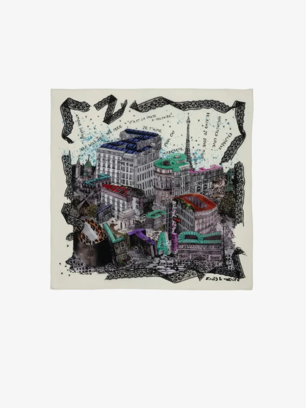 Zadig&Voltaire Blondie 85 Silk Scarf Flash Clearance