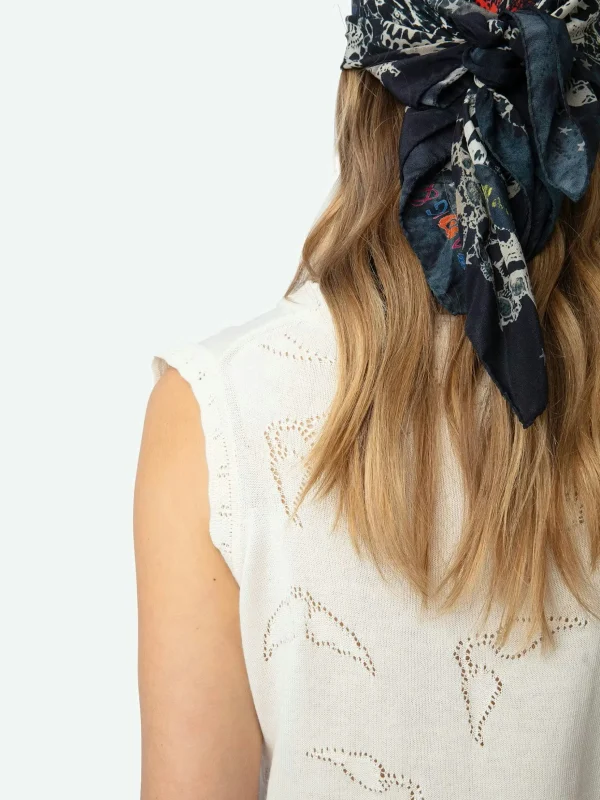 Zadig&Voltaire Blondie Silk Scarf Ink Sale