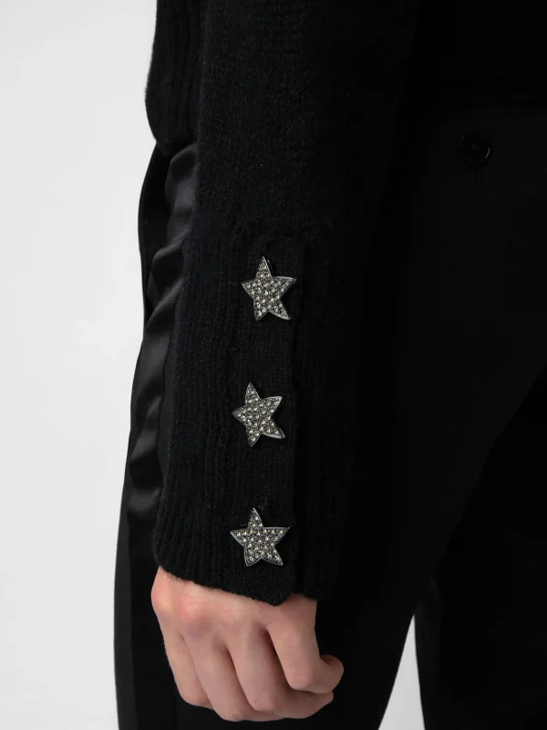 Zadig&Voltaire Boxy Jewelled Sweater Black Discount