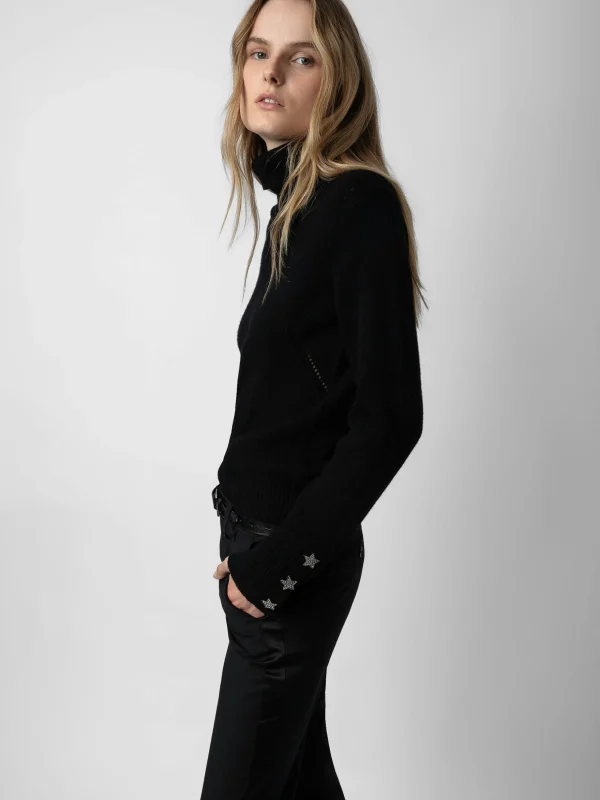 Zadig&Voltaire Boxy Jewelled Sweater Black Discount
