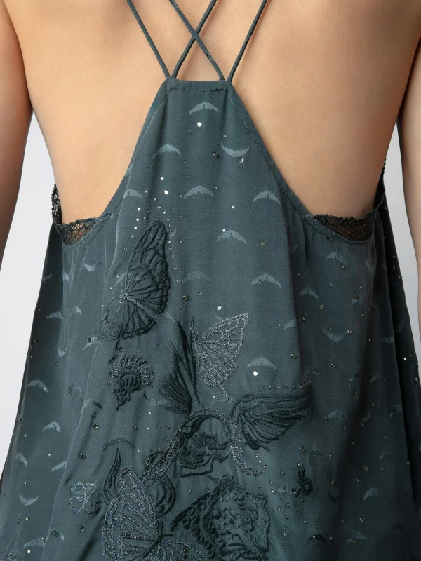 Zadig&Voltaire Calissa Silk Jacquard Dress Nori Cheap