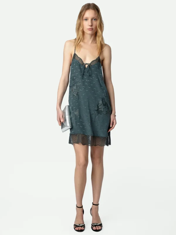 Zadig&Voltaire Calissa Silk Jacquard Dress Nori Cheap