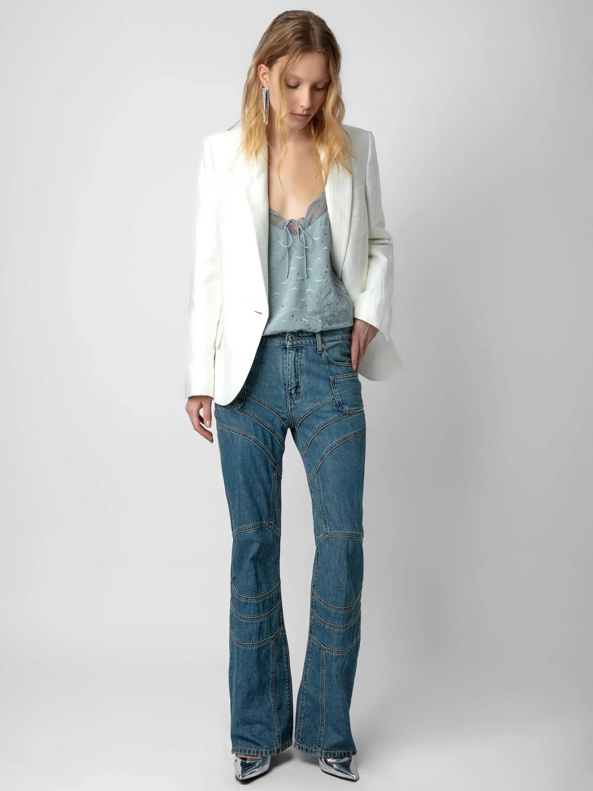 capela_diamant_silk_jacquard_camisole_4.webp Zadig&Voltaire Capela Diamanté Silk Jacquard Camisole Glacier Outlet