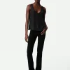 Zadig&Voltaire Carys Diamanté Silk Top Black Clearance