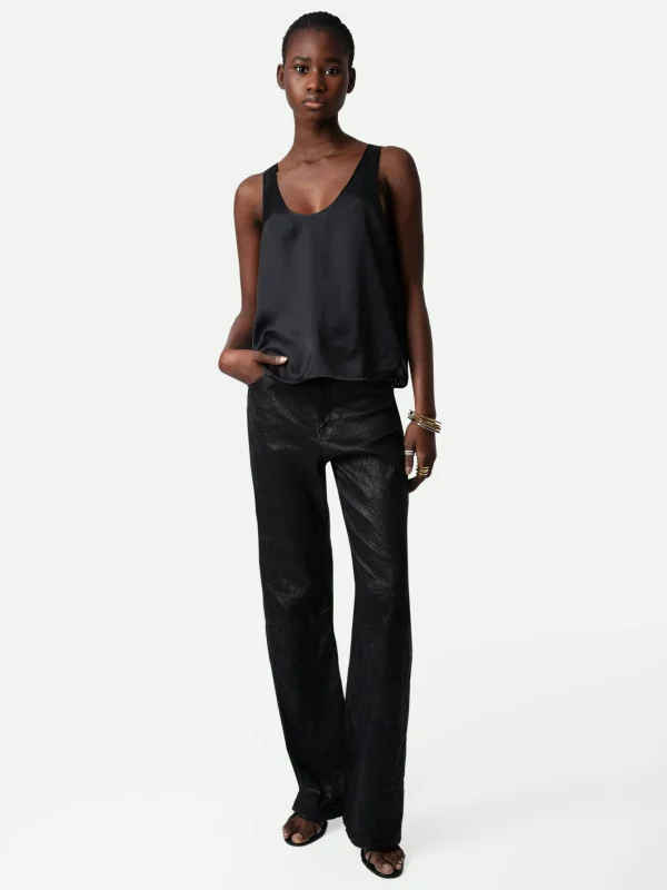 Zadig&Voltaire Carys Satin Top Black Best Sale