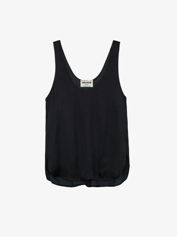 Zadig&Voltaire Carys Satin Top Black Best Sale
