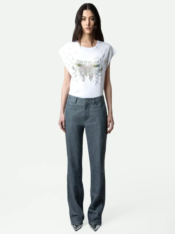 Zadig&Voltaire Cécilia Concert Diamanté Tank Top White Discount