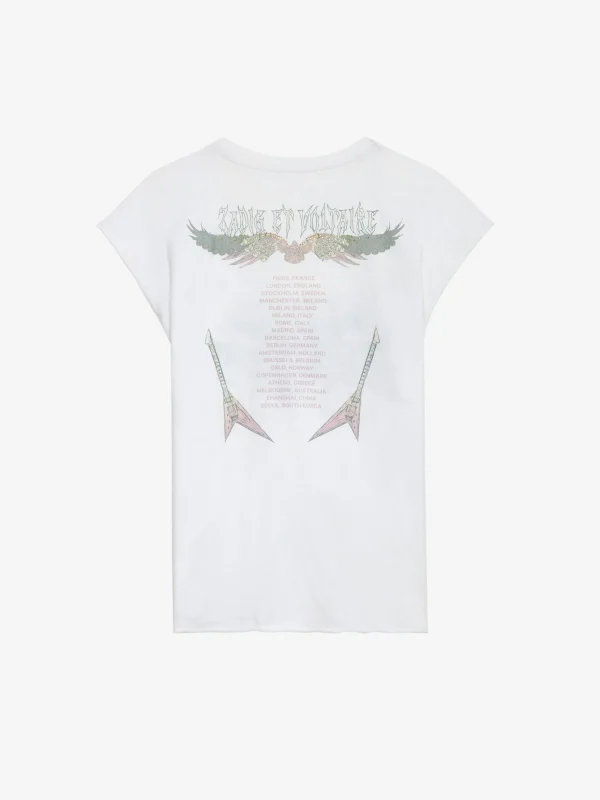 Zadig&Voltaire Cécilia Concert Diamanté Tank Top White Discount