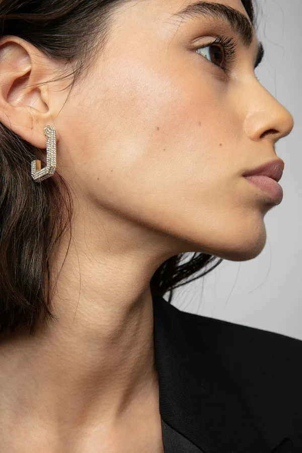 Zadig&Voltaire Cecilia Strass Earrings Old gold Cheap