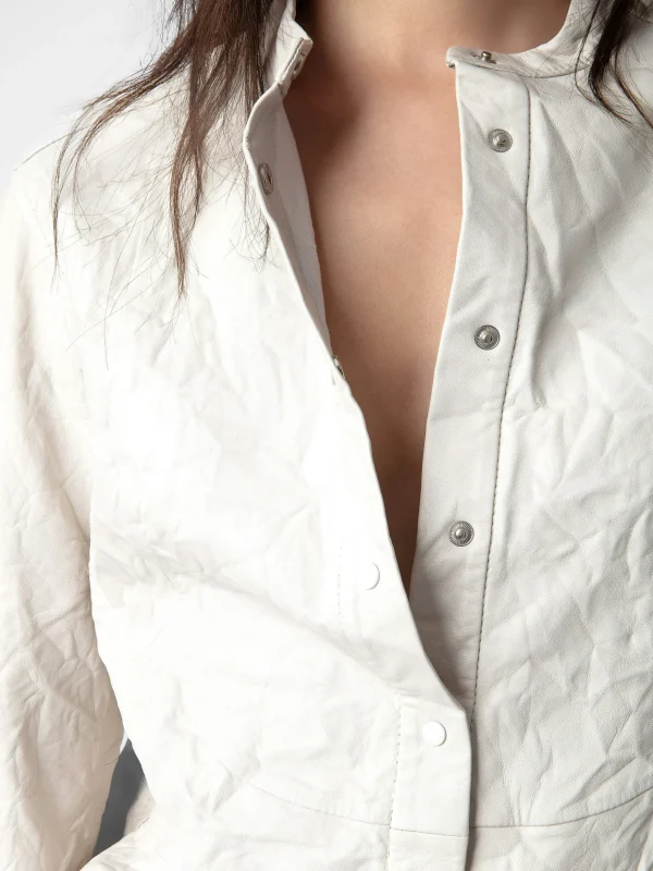 Zadig&Voltaire Chic Crinkled Leather Shirt Judo Shop
