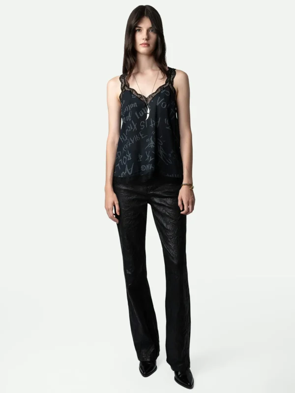 Zadig&Voltaire Chou Crepe Camisole Black Discount