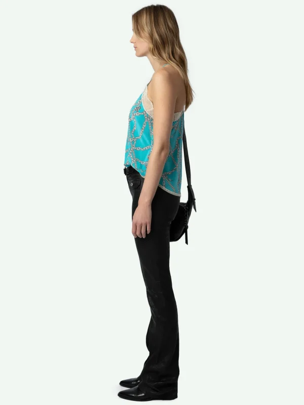 Zadig&Voltaire Christy Silk Camisole Aqua Cheap