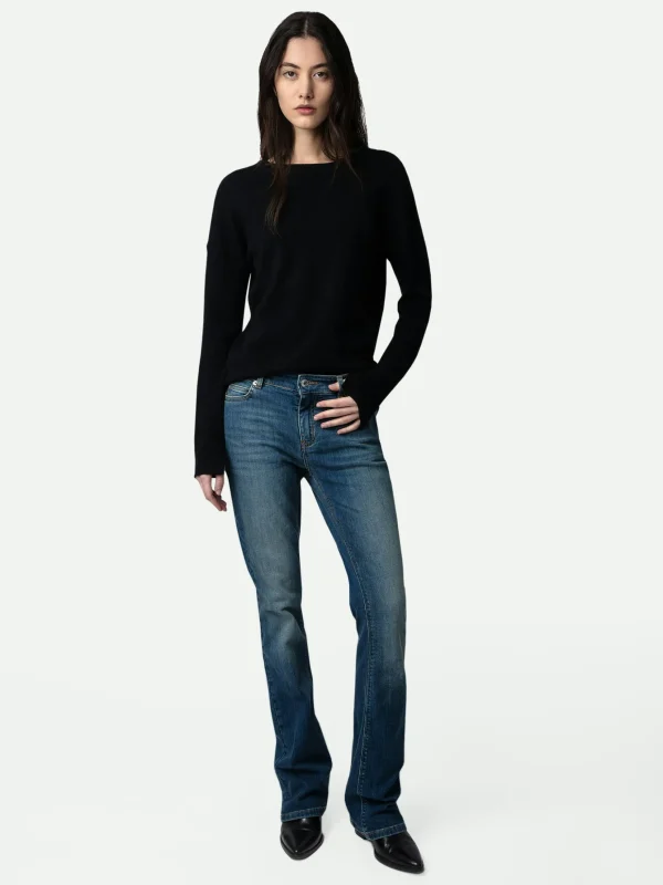 Zadig&Voltaire Cici Patch Cashmere Sweater Black Outlet
