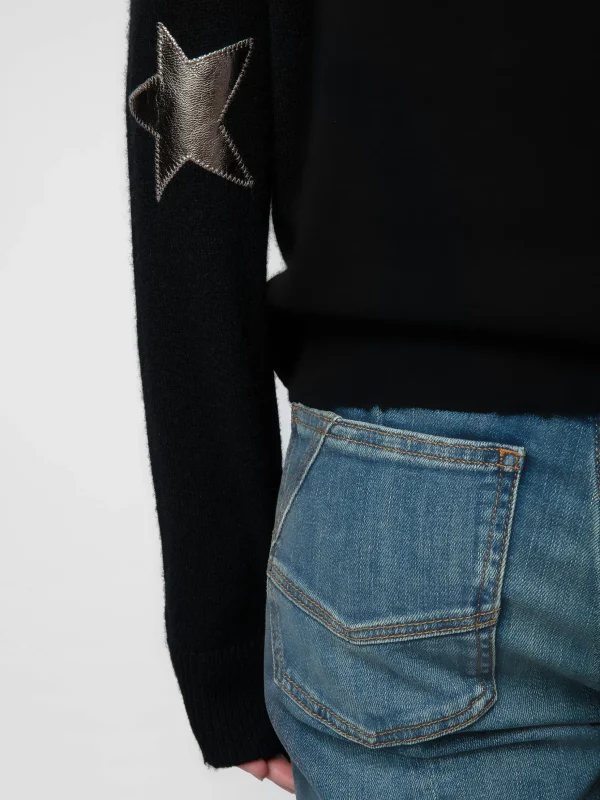 Zadig&Voltaire Cici Patch Cashmere Sweater Black Outlet