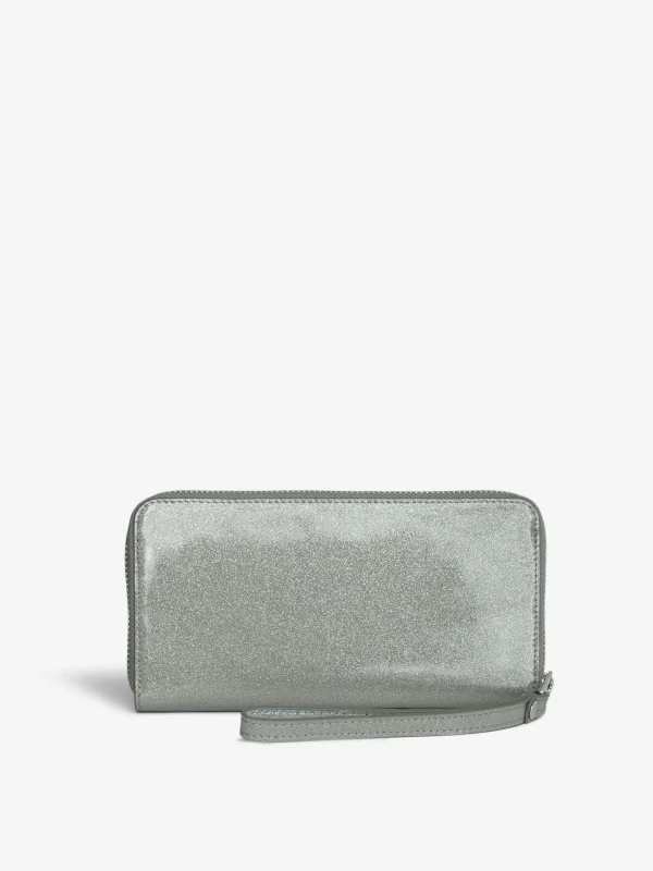 Zadig&Voltaire Compagnon Infinity Patent Wallet Silver Discount