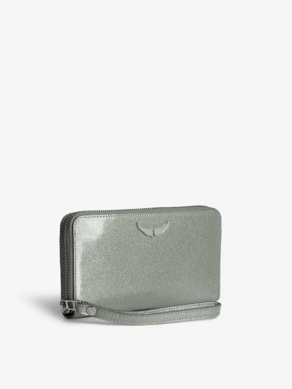 Zadig&Voltaire Compagnon Infinity Patent Wallet Silver Discount