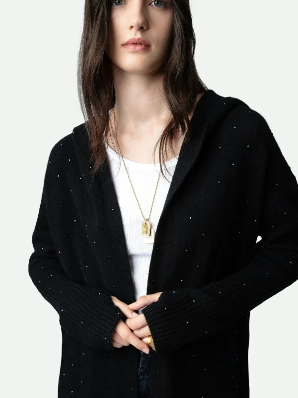 Zadig&Voltaire Cosany Diamanté Cashmere Cardigan Black Online