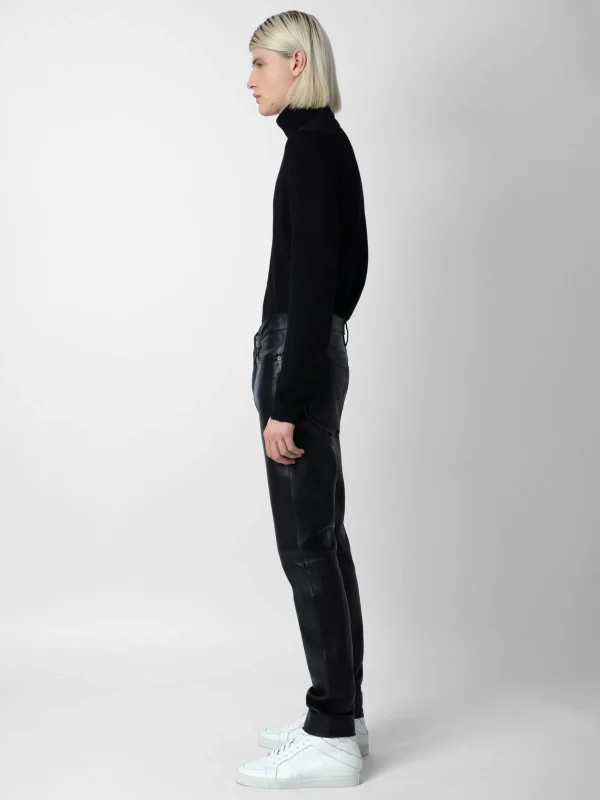 Zadig&Voltaire David Leather Pants Black Fashion