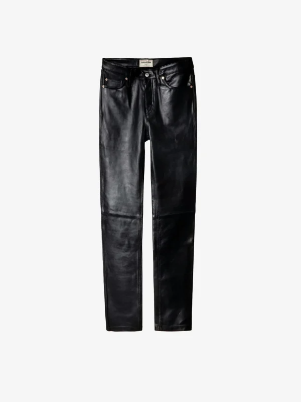 Zadig&Voltaire David Leather Pants Black Fashion