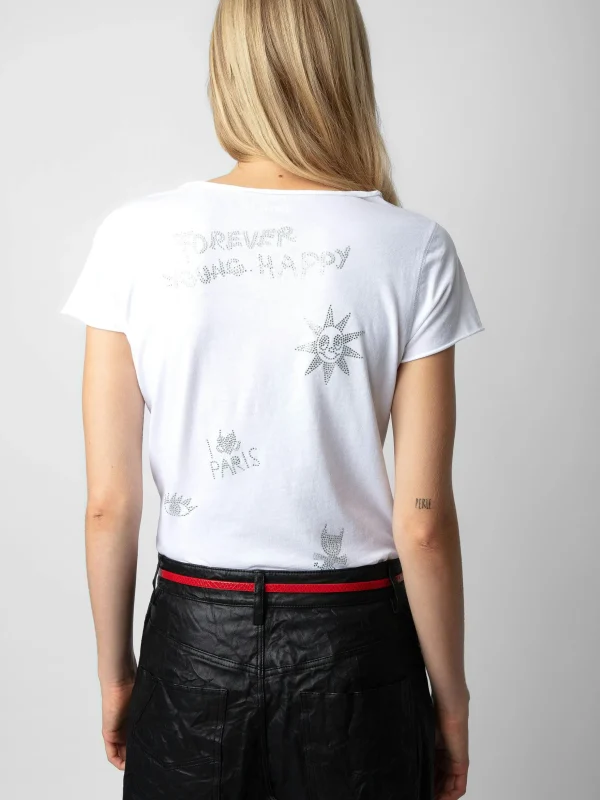 Zadig&Voltaire Diamanté Henley Top White Online