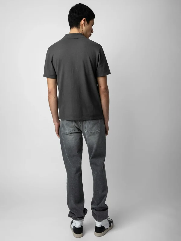 Zadig&Voltaire Dimitri Polo Shirt Carbone Fashion