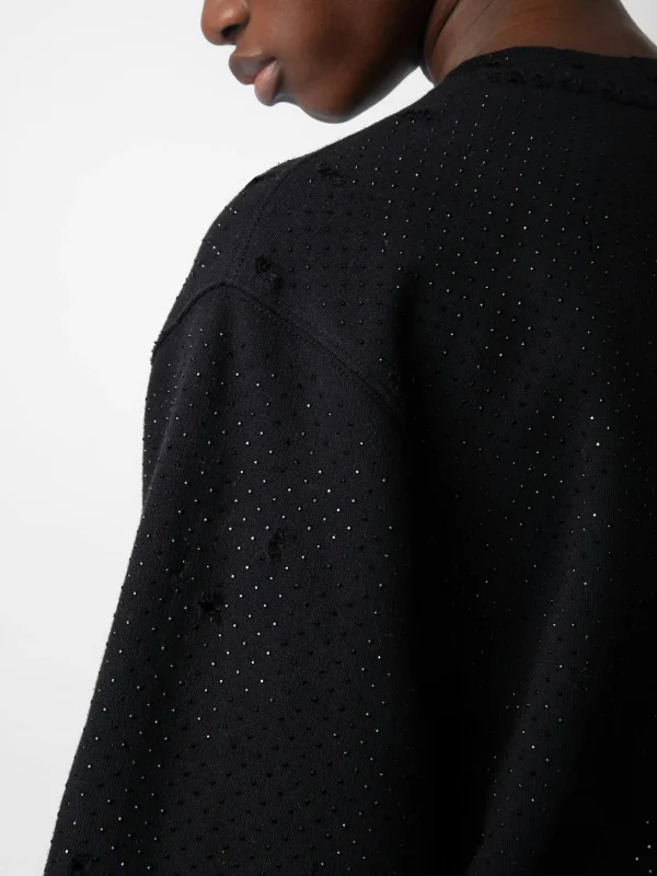 Zadig&Voltaire Edmond Diamanté Sweatshirt Black Clearance