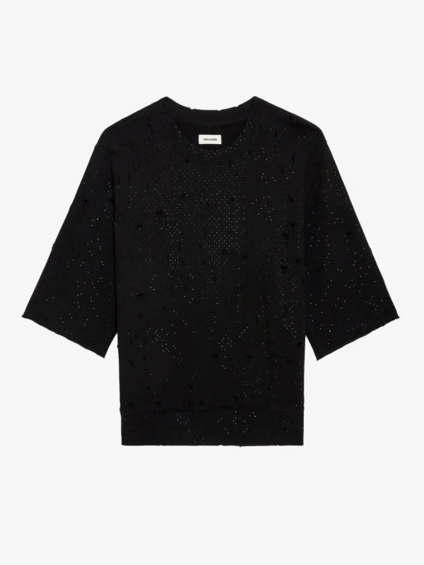 Zadig&Voltaire Edmond Diamanté Sweatshirt Black Clearance