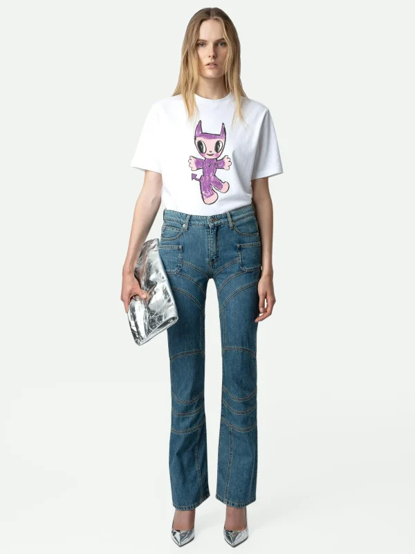 Zadig&Voltaire Edwin Devil T-shirt White Sale