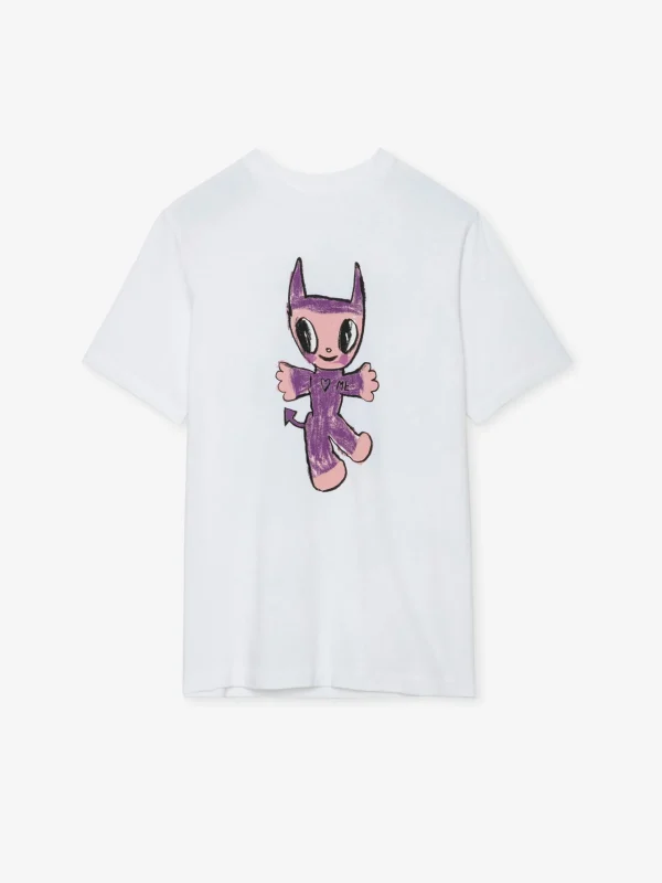 Zadig&Voltaire Edwin Devil T-shirt White Sale