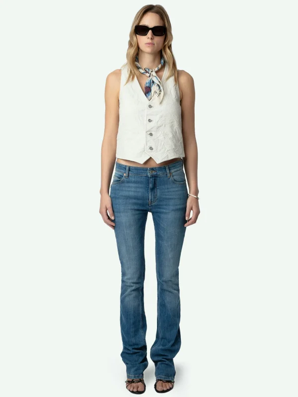 Zadig&Voltaire Emilie Crinkled Leather Vest Judo Online