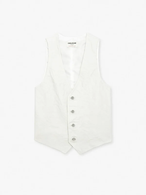 Zadig&Voltaire Emilie Crinkled Leather Vest Judo Online