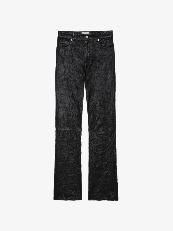 Zadig&Voltaire Evy Crinkled Leather Pants Black Best