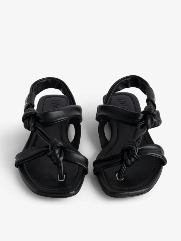 Zadig&Voltaire Forget Me Knot Sandals Black Clearance