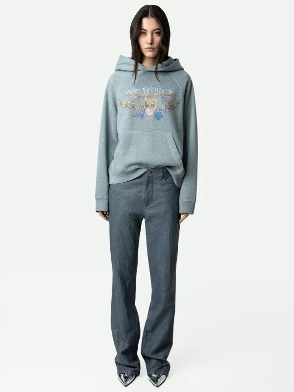 Zadig&Voltaire Georgy Concert Diamanté Hoodie Glacier Cheap