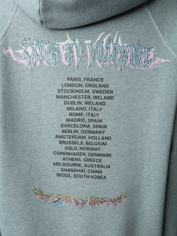 Zadig&Voltaire Georgy Concert Diamanté Hoodie Glacier Cheap