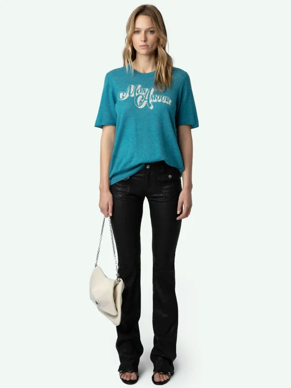 Zadig&Voltaire Ida Diamante Amour Cashmere Sweater Aqua Online