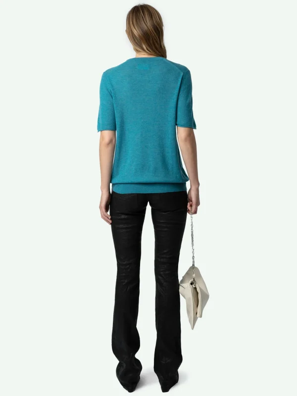 Zadig&Voltaire Ida Diamante Amour Cashmere Sweater Aqua Online