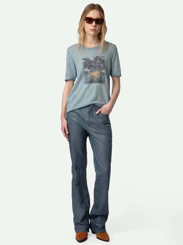 Zadig&Voltaire Ida Photoprint Cashmere Sweater Nuage Clearance