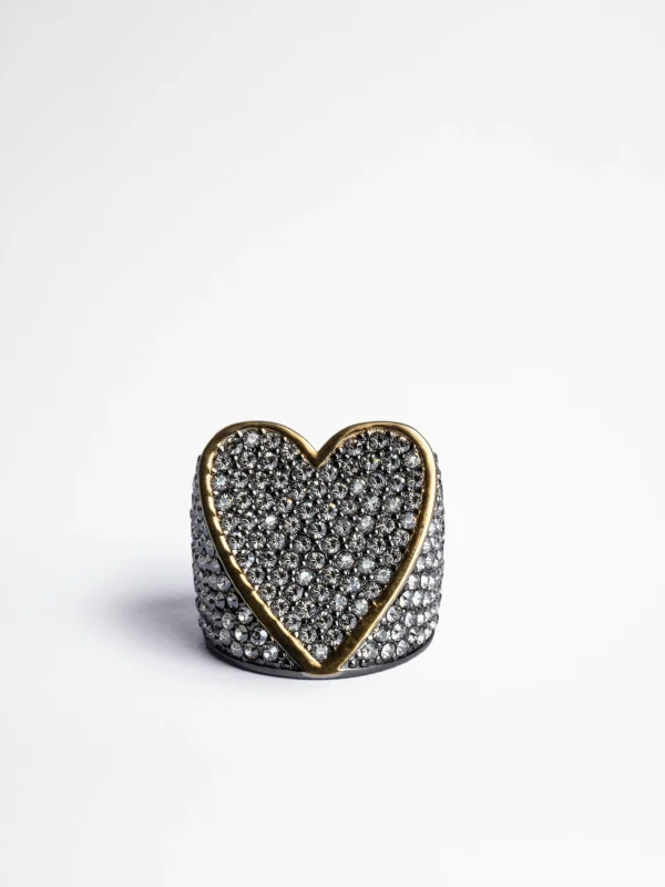 Zadig&Voltaire Idol Strass Ring Shiny black Shop