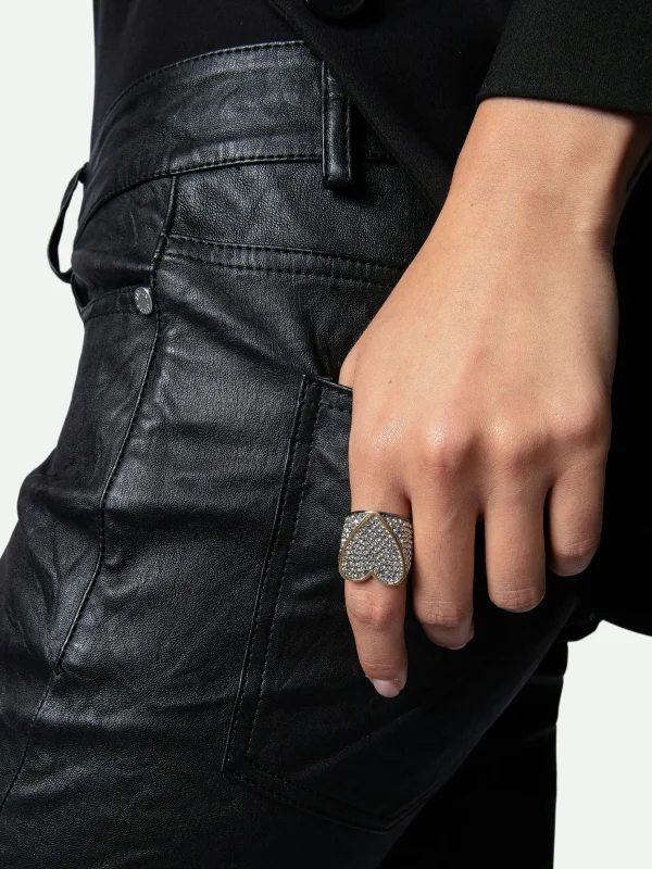 Zadig&Voltaire Idol Strass Ring Shiny black Shop