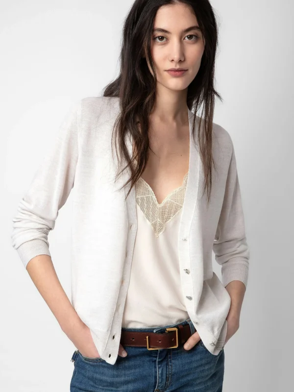 Zadig&Voltaire Jemmy Jewel Cardigan Neige Discount