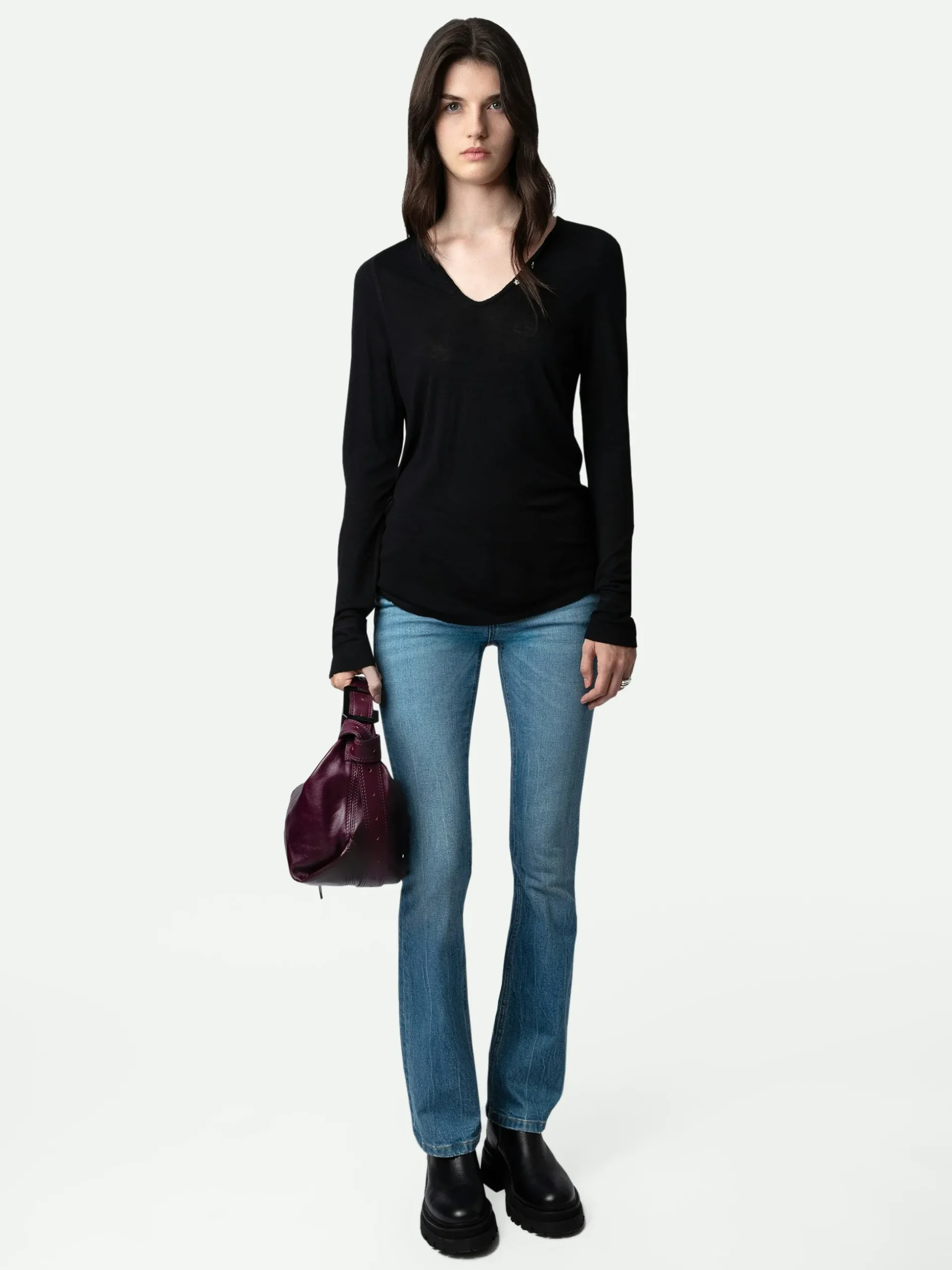jewellery_henley_tshirt_0.webp Zadig&Voltaire Jewellery Henley T-Shirt Black New
