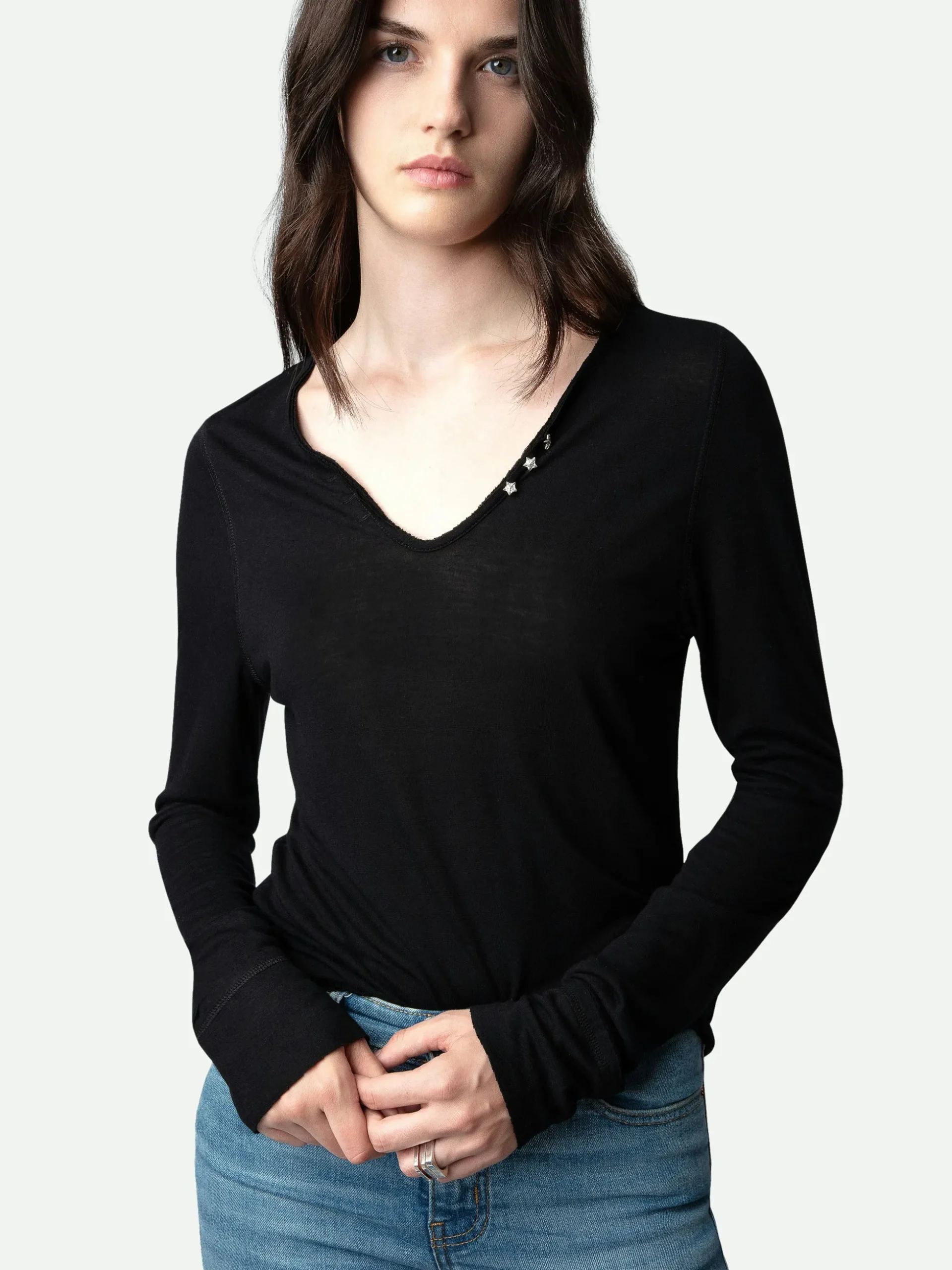 jewellery_henley_tshirt_3.webp Zadig&Voltaire Jewellery Henley T-Shirt Black New