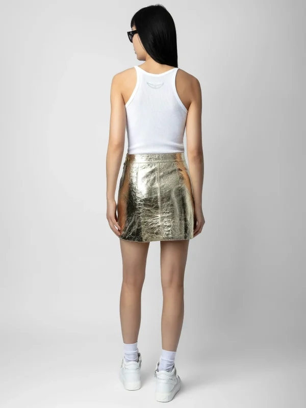 Zadig&Voltaire Jinette Leather Skirt Shea Sale